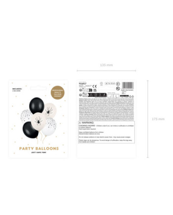 Balony 30 cm, Pająki, mix (1 op. / 6 szt.)