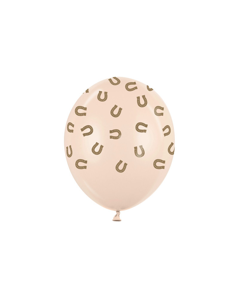 Balony 30 cm, Podkowy, alabastrowy (1 op. / 6 szt.)