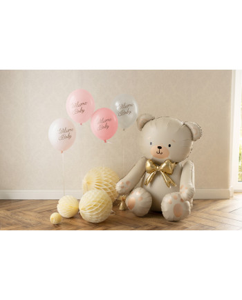 Balony 30 cm, Welcome Baby, mix różowy (1 op. / 6 szt.)