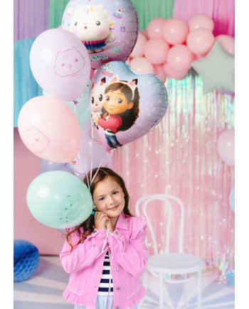 Balony Strong 27 cm, Koci Domek Gabi, mix (1 op. / 6 szt.)