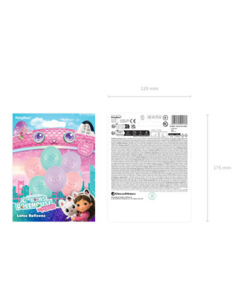 Balony Strong 27 cm, Koci Domek Gabi, mix (1 op. / 6 szt.)