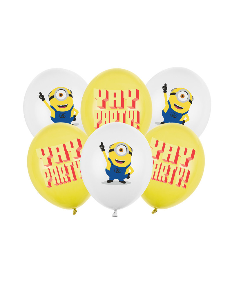 Balony Strong 30 cm Minionki z nadrukiem, mix (1 op. / 6 szt.)