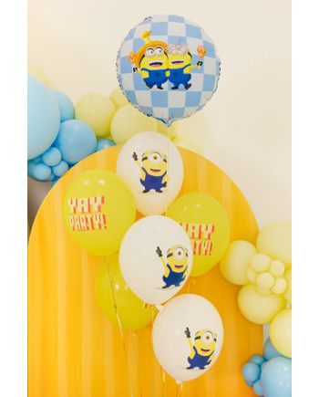 Balony Strong 30 cm Minionki z nadrukiem, mix (1 op. / 6 szt.)