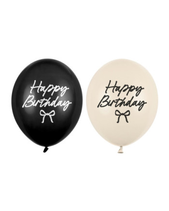 Balony Strong Happy Birthday Kokardki, 30 cm, mix (1 op. / 50 szt.)