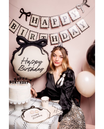 Baner Happy Birthday Kokardki, 100 cm, mix