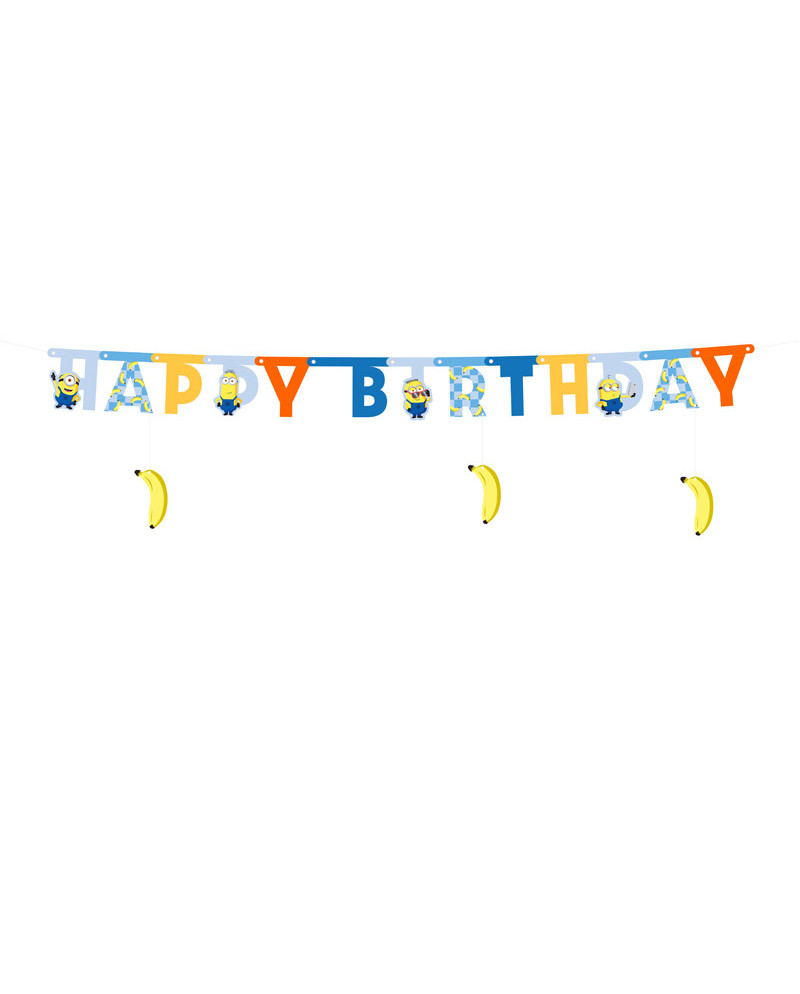 Baner Happy Birthday Minionki, 50x153 cm