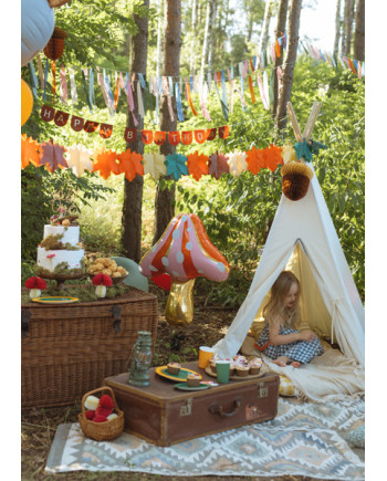 Girlanda bibułowa Liście, mix, 3m