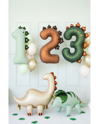 Balon foliowy Cyfra ''1'' Dinozaur, 92cm, mix