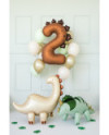 Balon foliowy Cyfra ''2'' Dinozaur, 92cm, mix