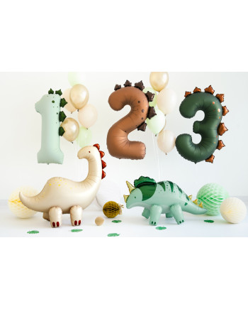 Balon foliowy Cyfra ''2'' Dinozaur, 92cm, mix