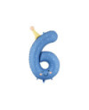 Balon foliowy Cyfra ''6'', 86cm, niebieski