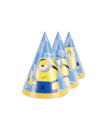 Czapeczki Minionki, 16 cm, mix (1 op. / 6 szt.)