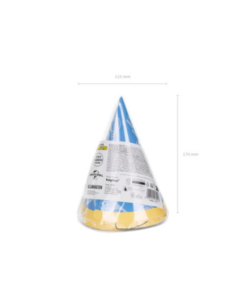 Czapeczki Minionki, 16 cm, mix (1 op. / 6 szt.)