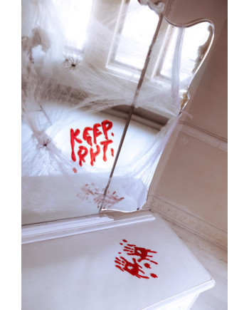 Żelowe naklejki na okno Zakrwawione dłonie, czerwony