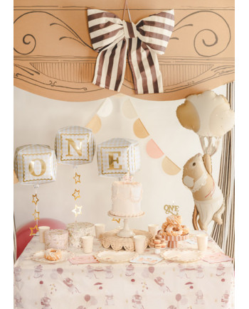 Świeczka urodzinowa ''ONE'', 3.8x6.5 cm, zimny złoty