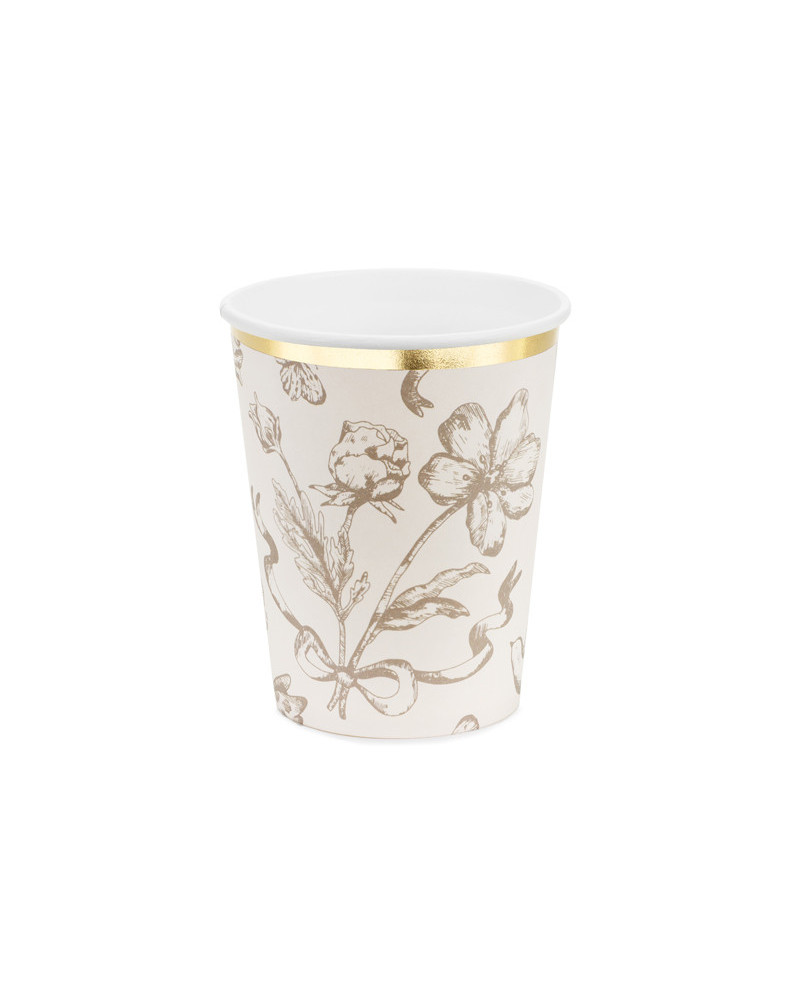 Kubeczki Kwiaty, mix, 220 ml (1 op. / 6 szt.)