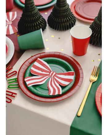 Kubeczki papierowe, czerwony, 250ml (1 op. / 6 szt.)