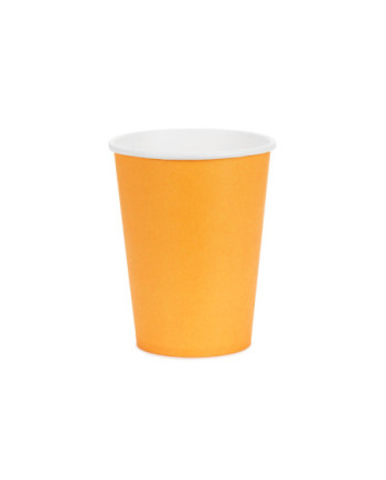 Kubeczki papierowe, jasny pomarańczowy, 250ml (1 op. / 6 szt.)