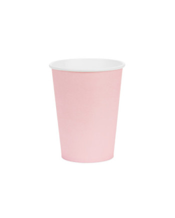 Kubeczki papierowe, jasny różowy, 250ml (1 op. / 6 szt.)