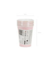 Kubeczki papierowe, jasny różowy, 250ml (1 op. / 6 szt.)