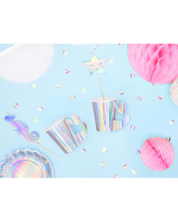 Kubeczki Syrenka, opalizujący, 220ml (1 op. / 6 szt.)