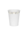 Kubeczki z ornamentem, biały, 220 ml (1 op. / 6 szt.)