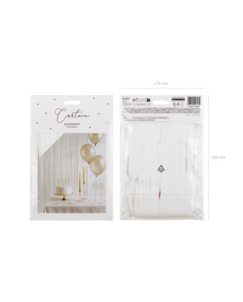 Kurtyna Party, biały, 100x200cm