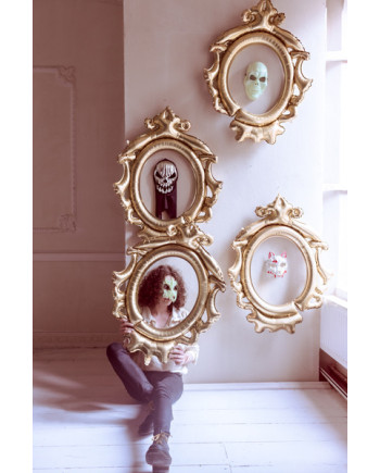 Maska Czaszka świecąca w ciemności, 14.5x18cm