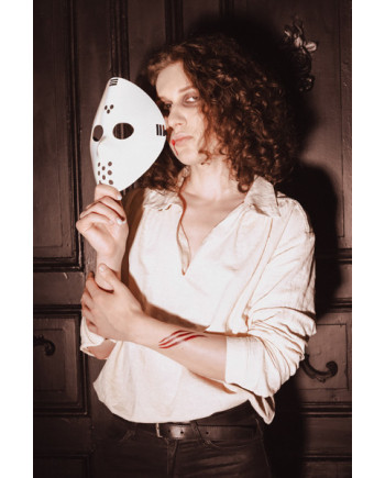 Maska Hokejowa, 20x24cm, biały