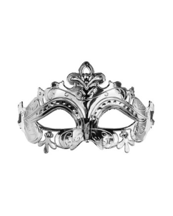 Maska karnawałowa, 17x9 cm, srebrny