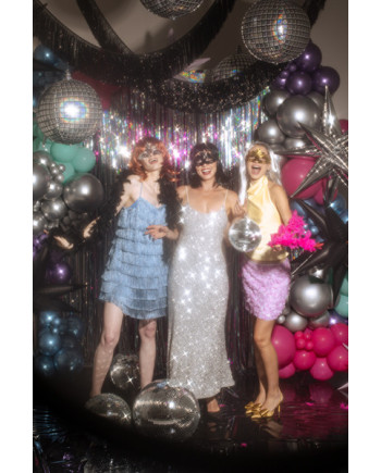 Maska karnawałowa, 17x9 cm, srebrny