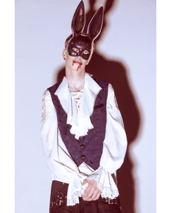 Maska Królik, 16.5x34cm, czarny