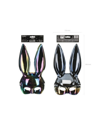 Maska Królik, 16.5x34cm, czarny