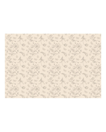 Obrus beżowe Kwiaty, 180x120 cm, mix