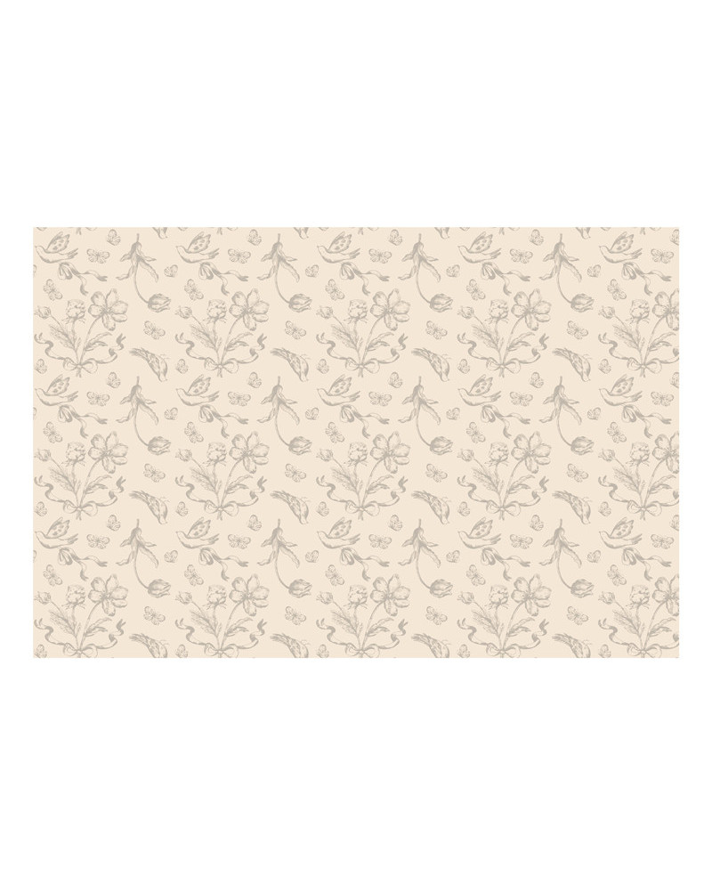 Obrus beżowe Kwiaty, 180x120 cm, mix