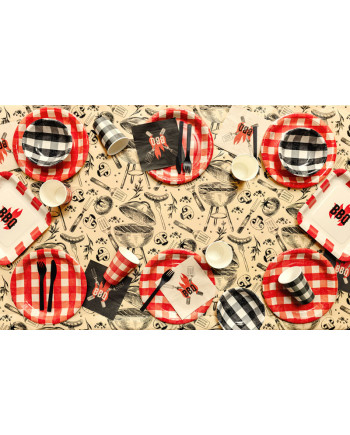 Obrus papierowy Grill, mix, 180x120 cm