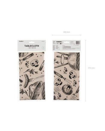 Obrus papierowy Grill, mix, 180x120 cm