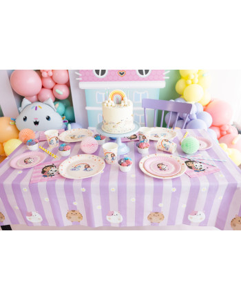 Obrus papierowy Koci Domek Gabi, mix, 180 x 120 cm