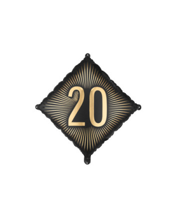 Balon foliowy ''20'', 46x46 cm, mix