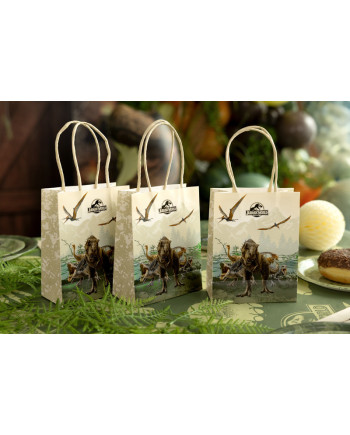 Torebki papierowe na upominki Jurassic World, 12x15.5x6 cm, mix (1 op. / 6 szt.)
