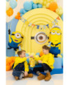 Torebki papierowe na upominki Minionki, 12x15.5x6 cm, żółte (1 op. / 6 szt.)