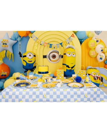 Torebki papierowe na upominki Minionki, 12x15.5x6 cm, żółte (1 op. / 6 szt.)