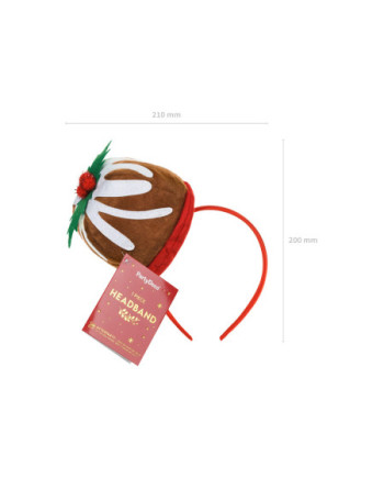 Opaska Babeczka z jemiołą, 19x19cm, mix