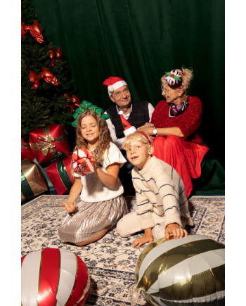 Opaska Czapka Mikołaja, 11x26.5cm, mix