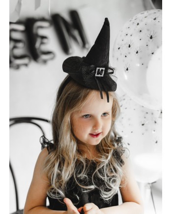 Opaska Kapelusz Czarownicy, 17x28cm, czarny