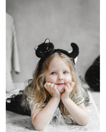 Opaska Kot, 23.5x18cm, czarny