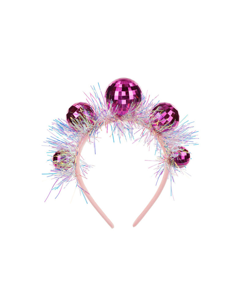 Opaska Kule Disco, 17.5x17.5 cm, różowy