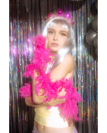 Opaska Kule Disco, 17.5x17.5 cm, różowy