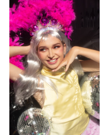 Opaska Kule Disco, 17.5x17.5 cm, różowy