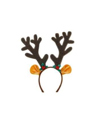 Opaska Rogi Renifera z uszami, 29x34cm, mix